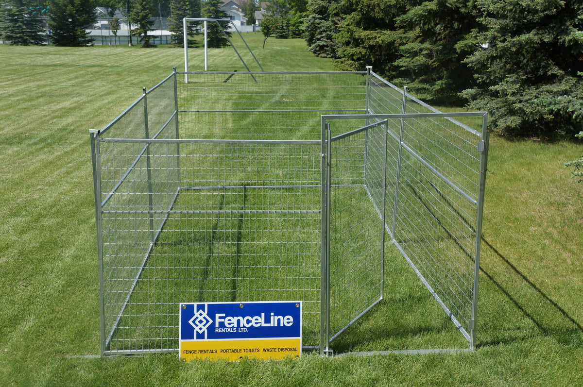 Secure Dog Run Examples 20' x 10' Dog Run Package w/ Deluxe Gate – Fence Sales - Fenceline